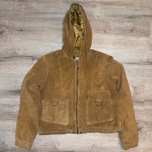 Wilsons Suede Leather Tanned Hooded Jacket